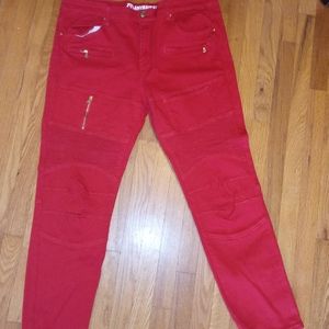 Mens Red Jeans